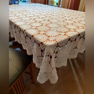 Beautiful Handmade Lace Crochet Tablecloth